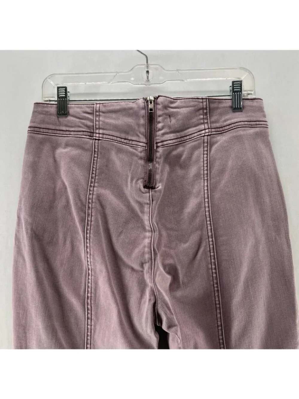 We The Free Mercury Skinny Jeans Size 29 High Rise Seam Ankle Zip Stretch Purple